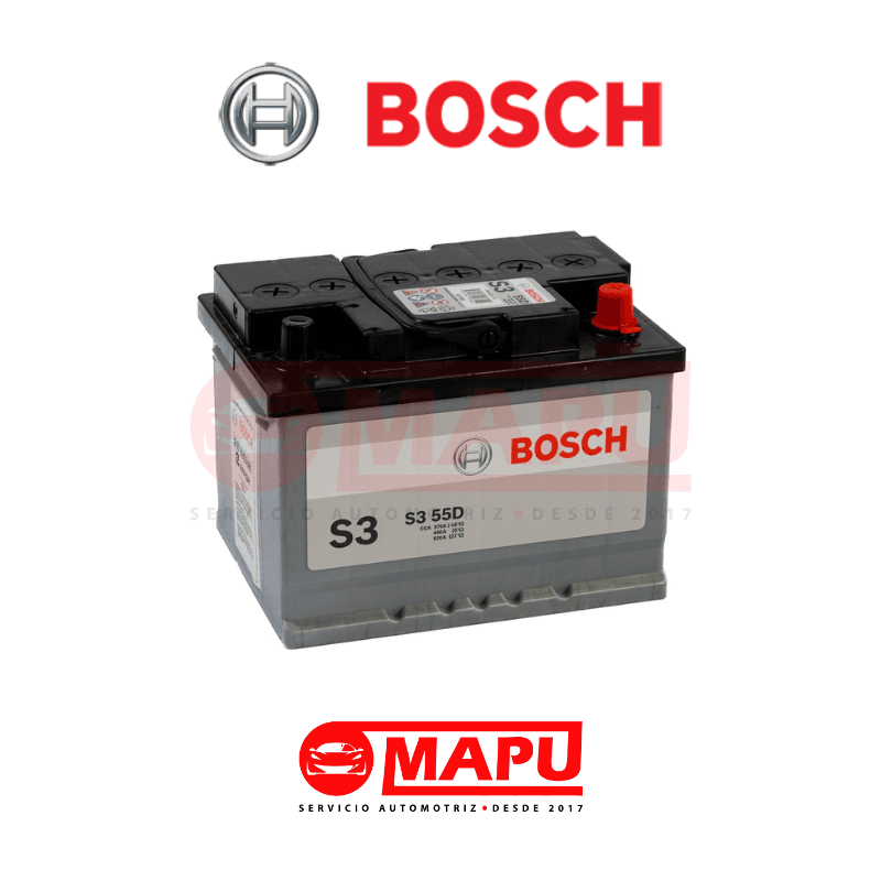 Imagen de BATERIA 55 AMPERES BOSCH S3 (- +) POSITIVO DERECHO 390 CCA OFERTA